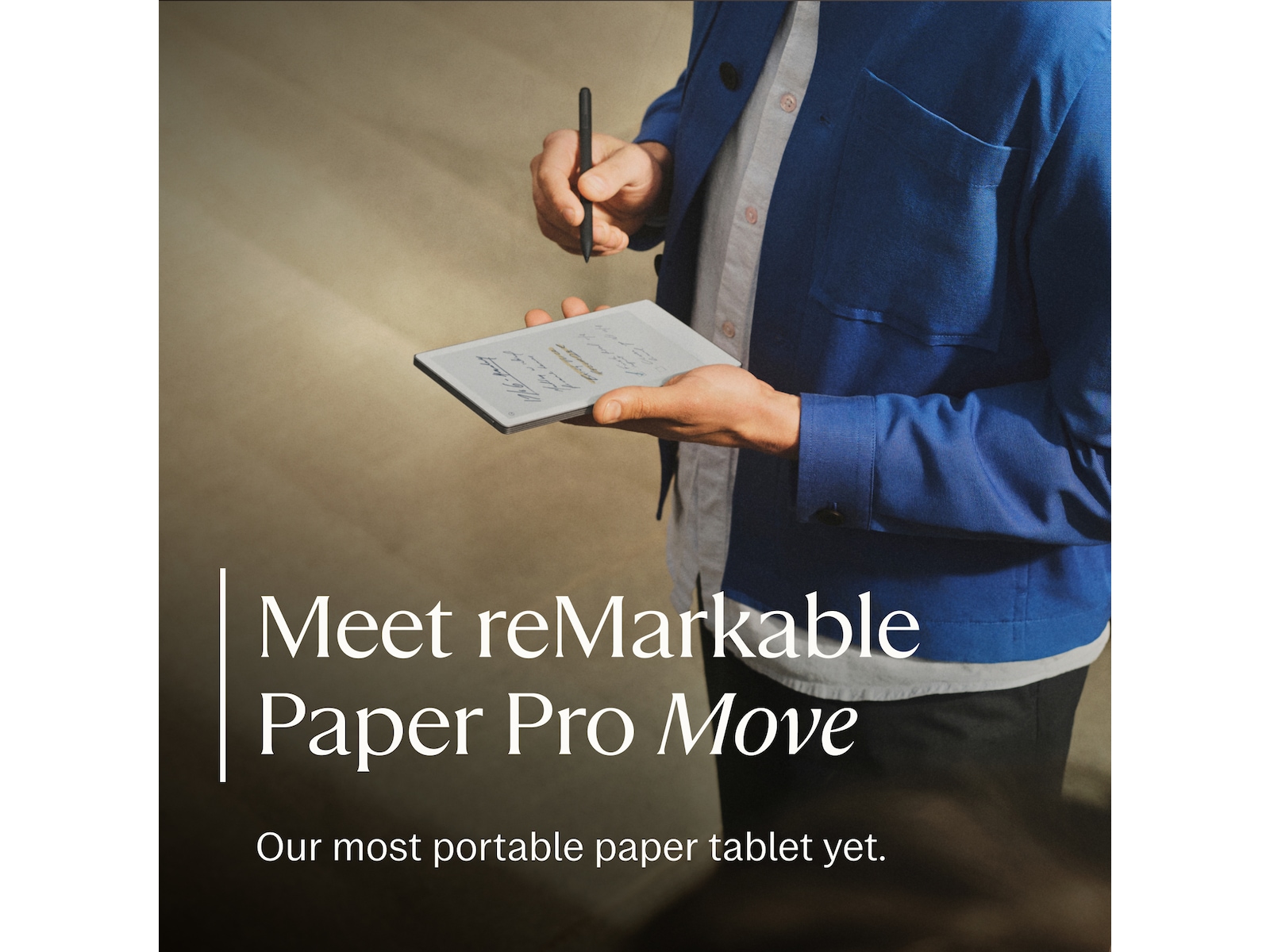 reMarkable Paper Pro Move 7.3" inkl. Marker Plus & Book Folio (sort skinn) Digitale paper & tilbehør