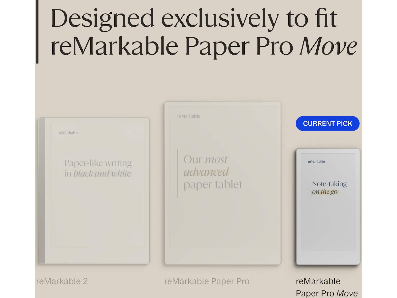 reMarkable Paper Pro Move Book Folio (brun) Tilbehør til digitale paper