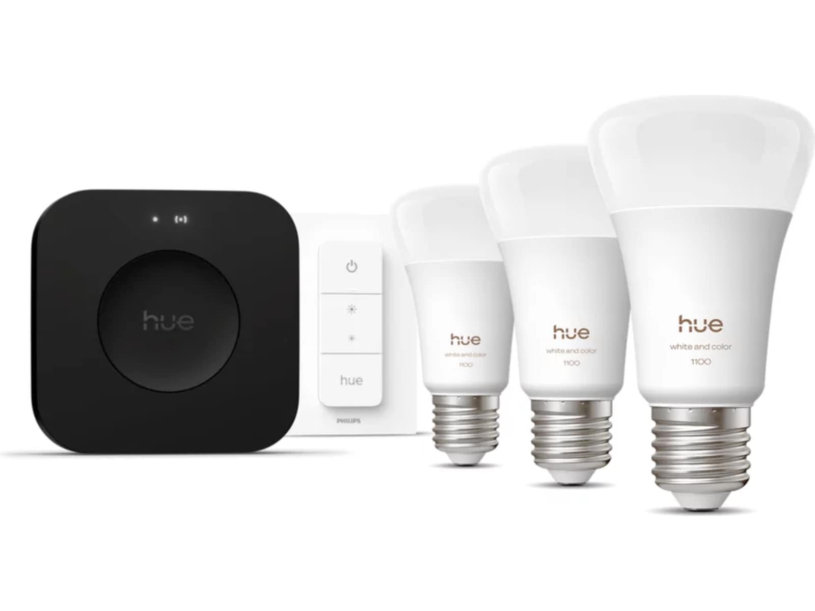 Philips Hue WCA startpakke (3x E27 + lysdæmper + Bridge Pro) LED-pærer & elpærer