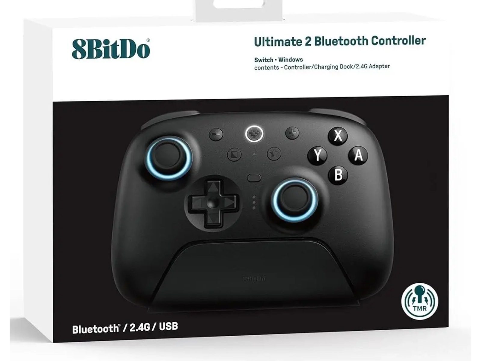 8BitDo Ultimate 2 trådløs Bluetooth Controller (sort) Gamepad