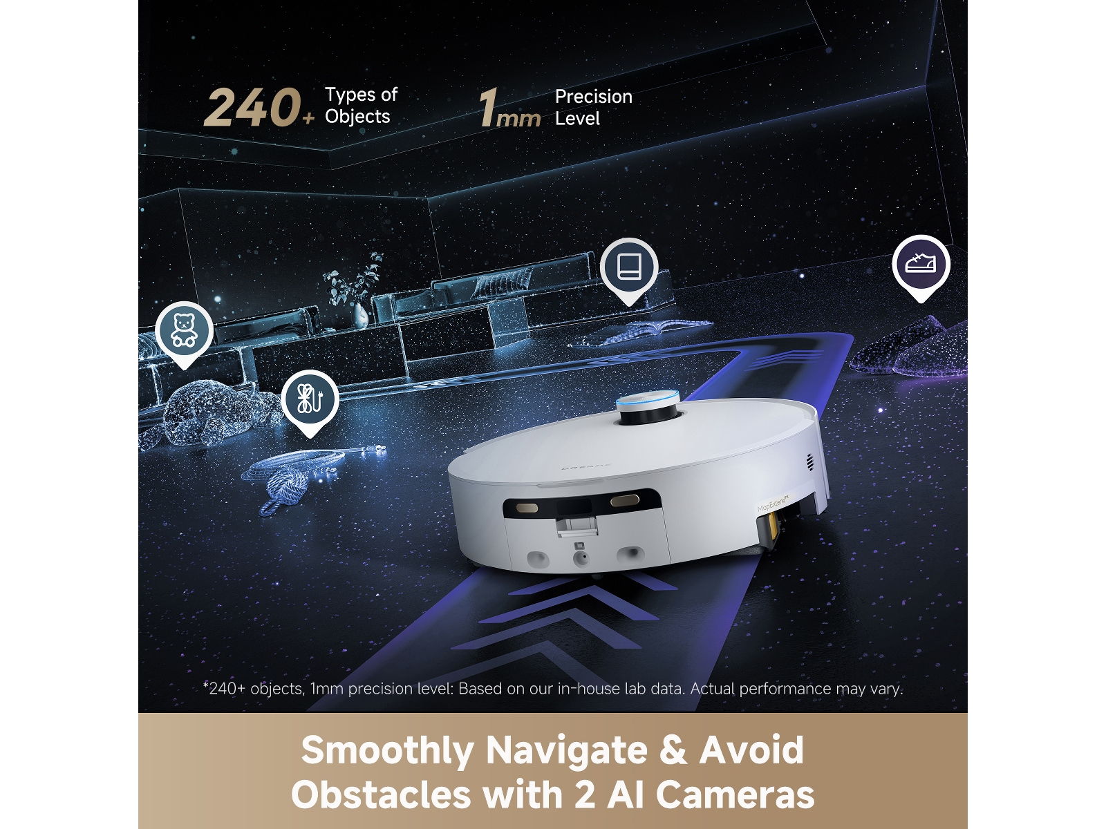 Dreame Aqua10 Ultra Track Complete Robotstøvsuger (hvid) Robotstøvsugere