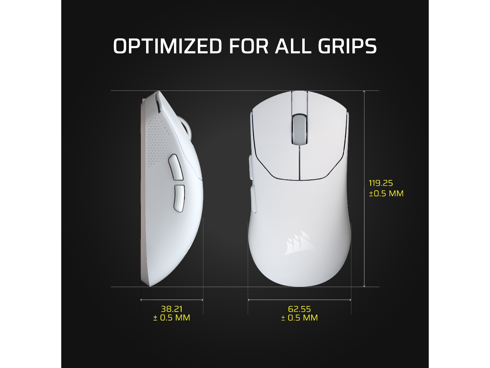 Corsair Sabre v2 Pro Ultralight Trådløs Gaming Mus (hvidt) Gamingmus