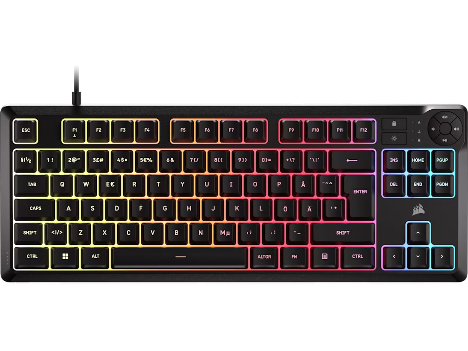Corsair K55 CORE TKL RGB Gamingtastatur (sort) Gamingkeyboard