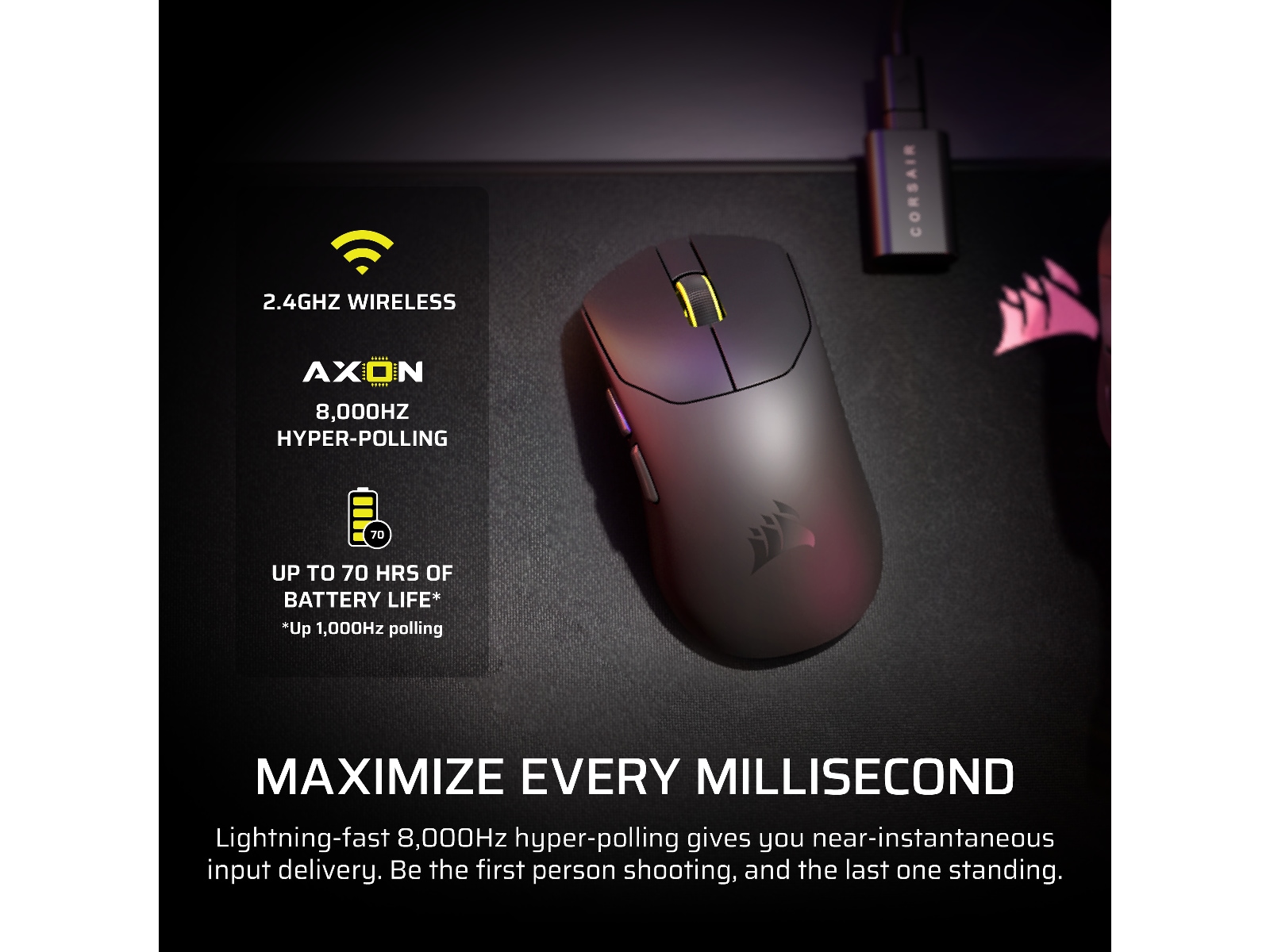 Corsair Sabre v2 Pro Ultralight Trådløs Gaming Mus (sort) Gamingmus