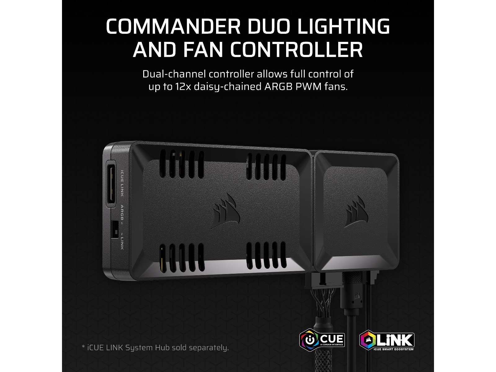 Corsair Commander Duo lys- og blæsercontroller Blæserstyring
