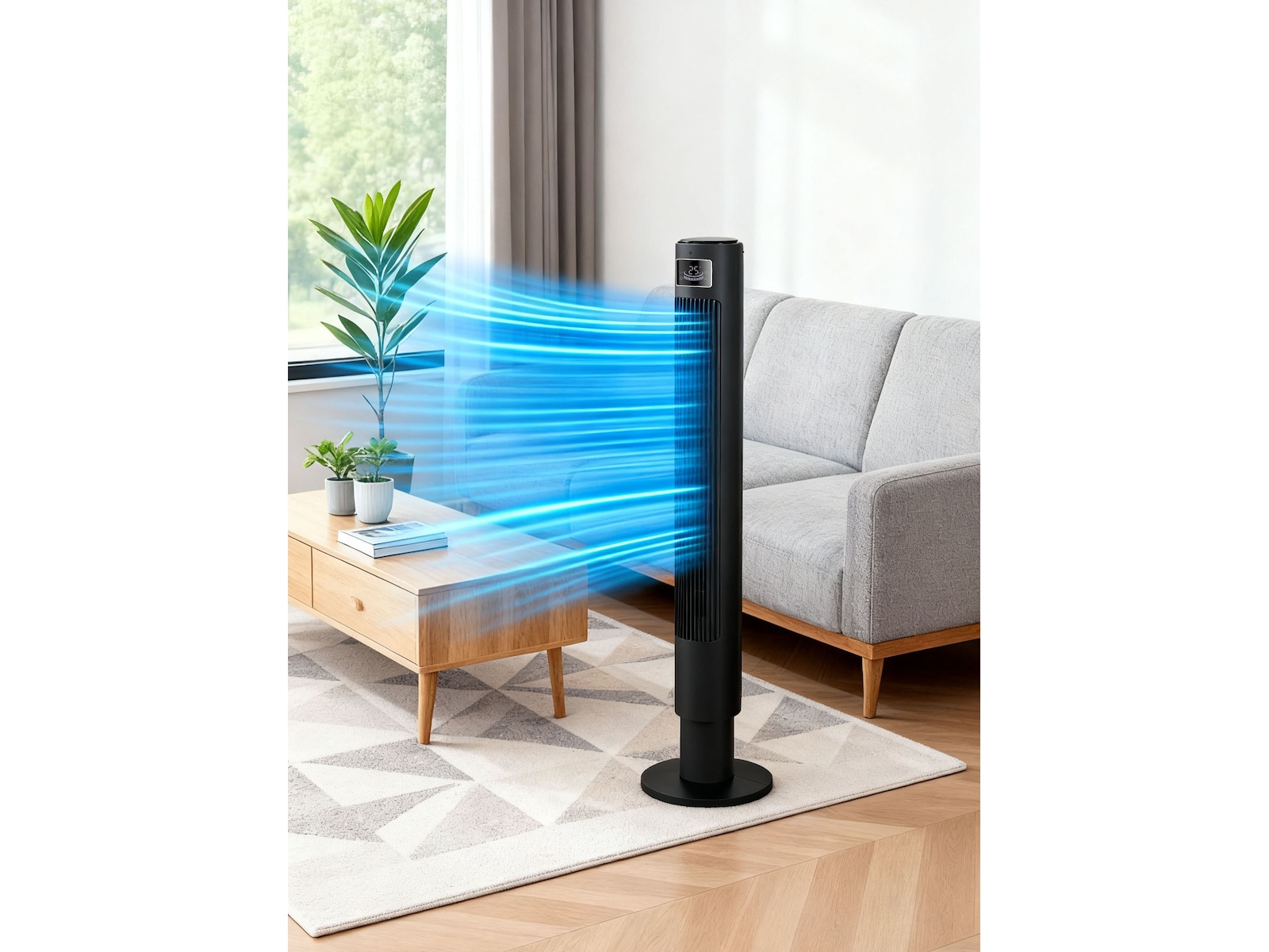 Andersson TRF-F3000 Tårnventilator med LED-display (sort) Ventilatorer og varmluftovne