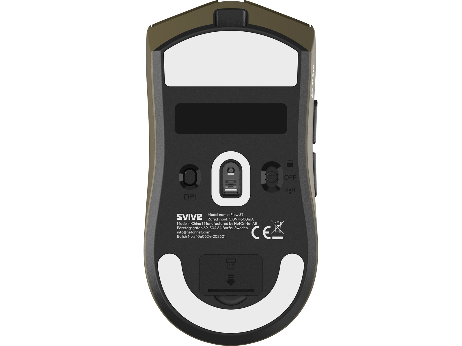 Svive Flow S7 Ultra Light Trådløs Gamingmus (statsgrøn) Gamingmus