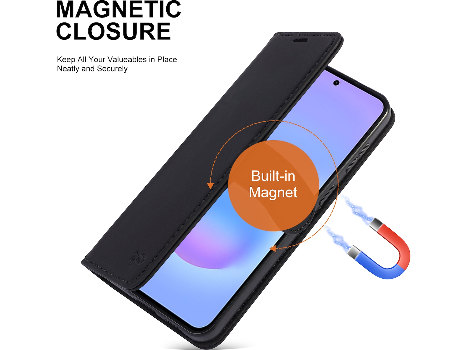 iiglo Galaxy A57 Wallet cover (sort) Mobilcover