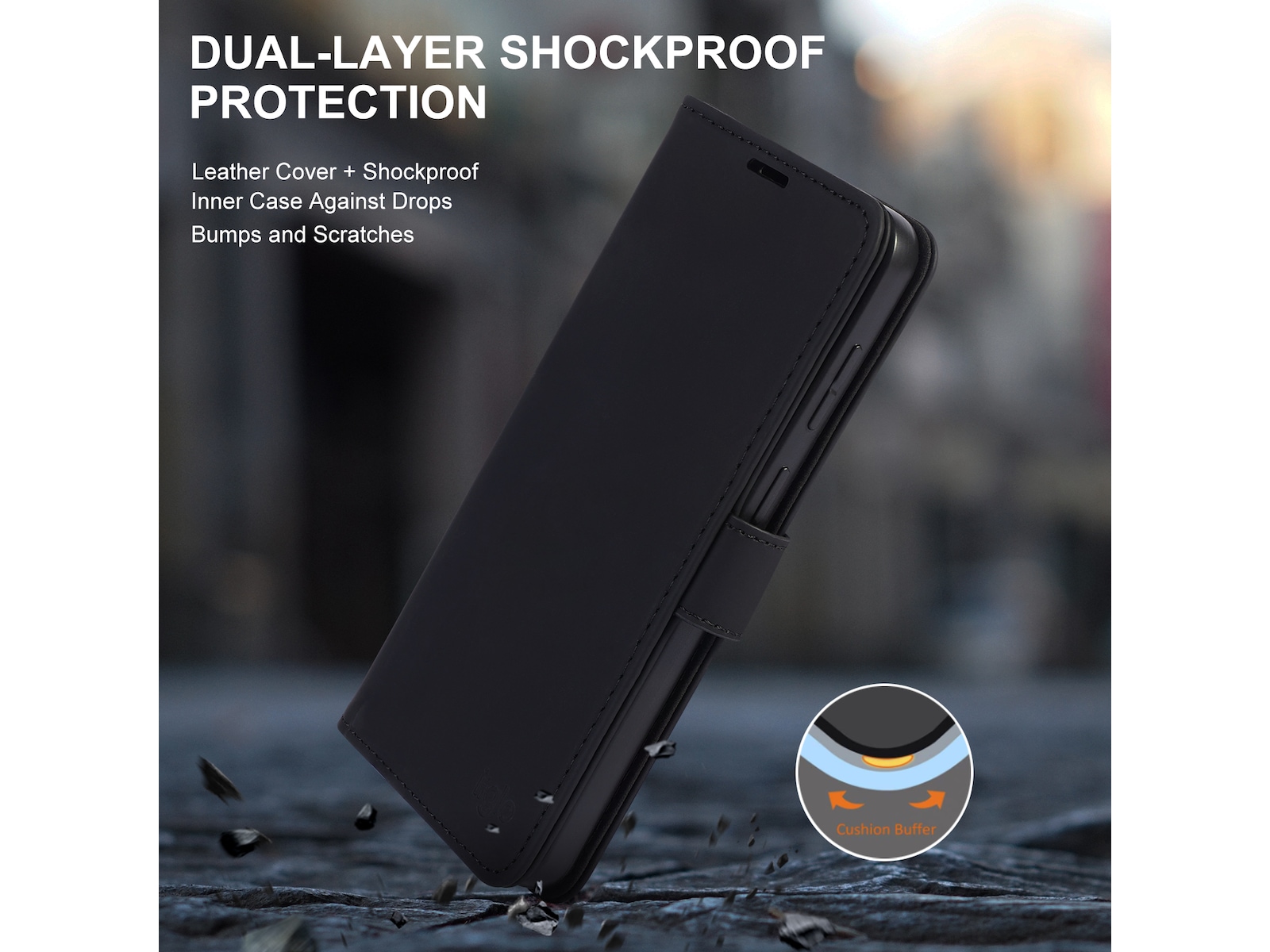 iiglo Galaxy A57 Wallet cover (sort) Mobilcover