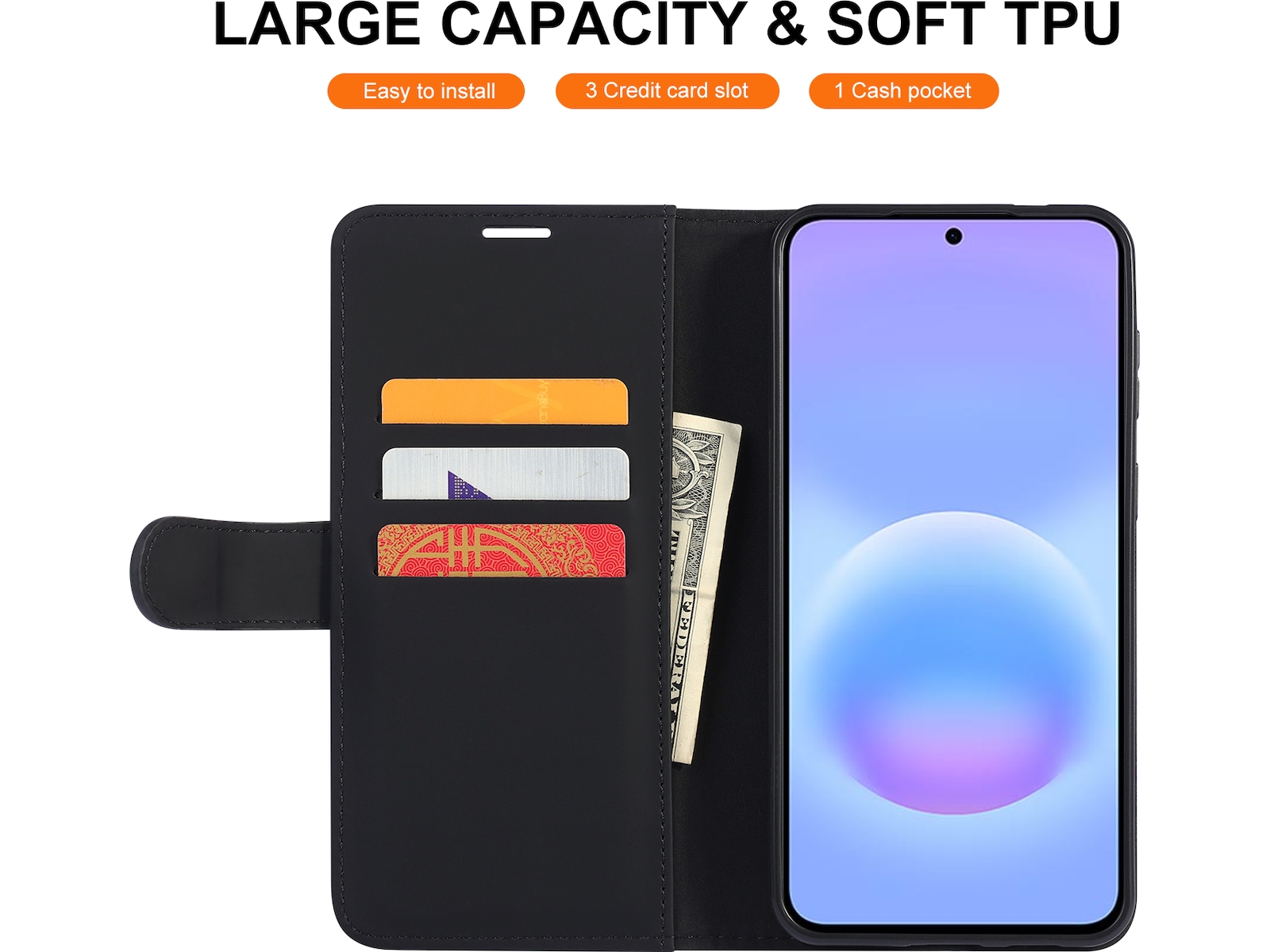 iiglo Galaxy A57 Wallet cover (sort) Mobilcover