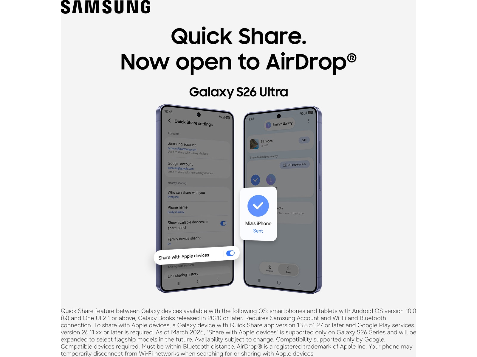 Samsung Galaxy S26 512GB (sort) Mobiltelefoner