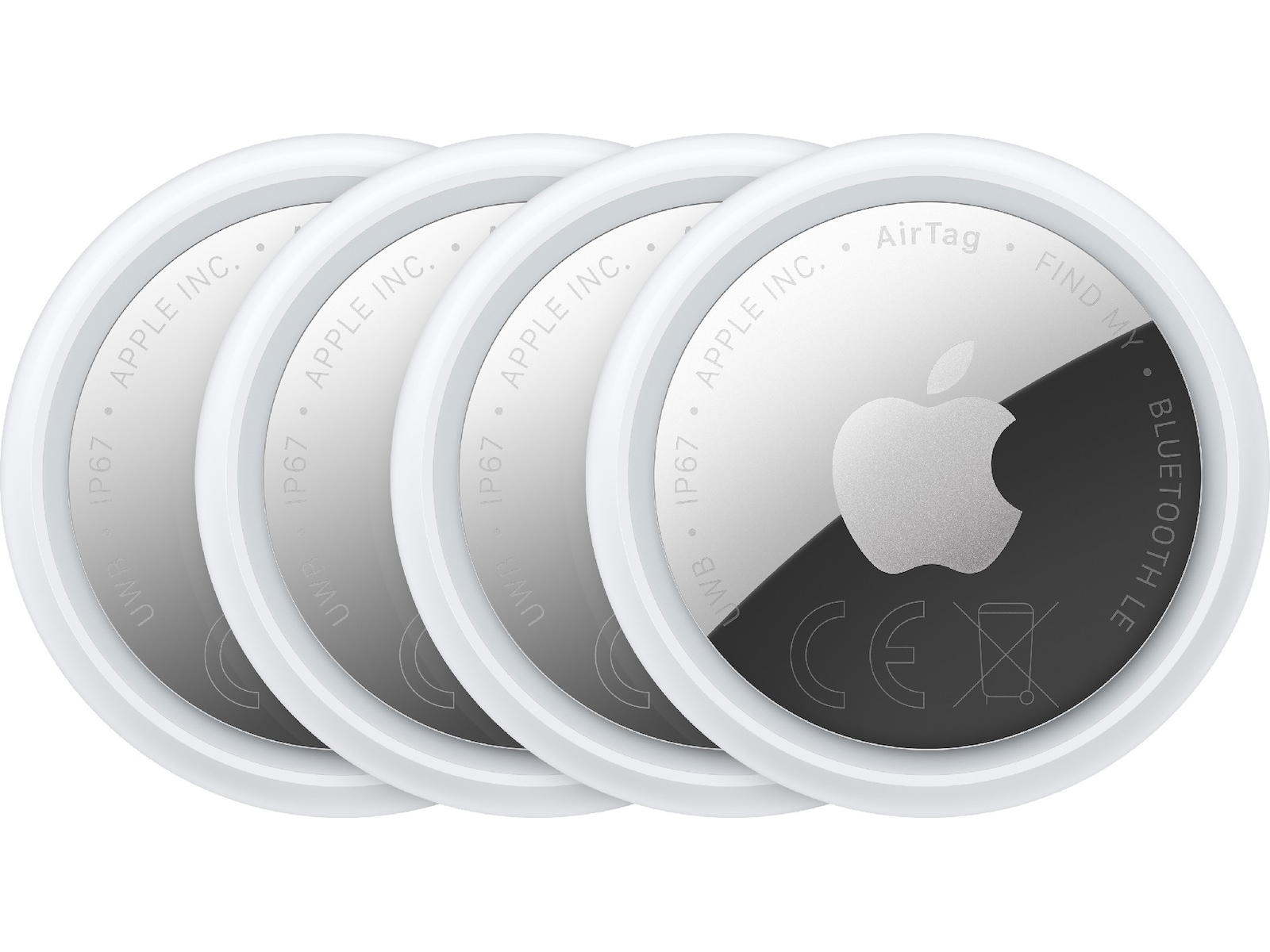 Apple AirTag (2. gen.) sporingsbrik - 4-pak Bluetooth tracker & GPS