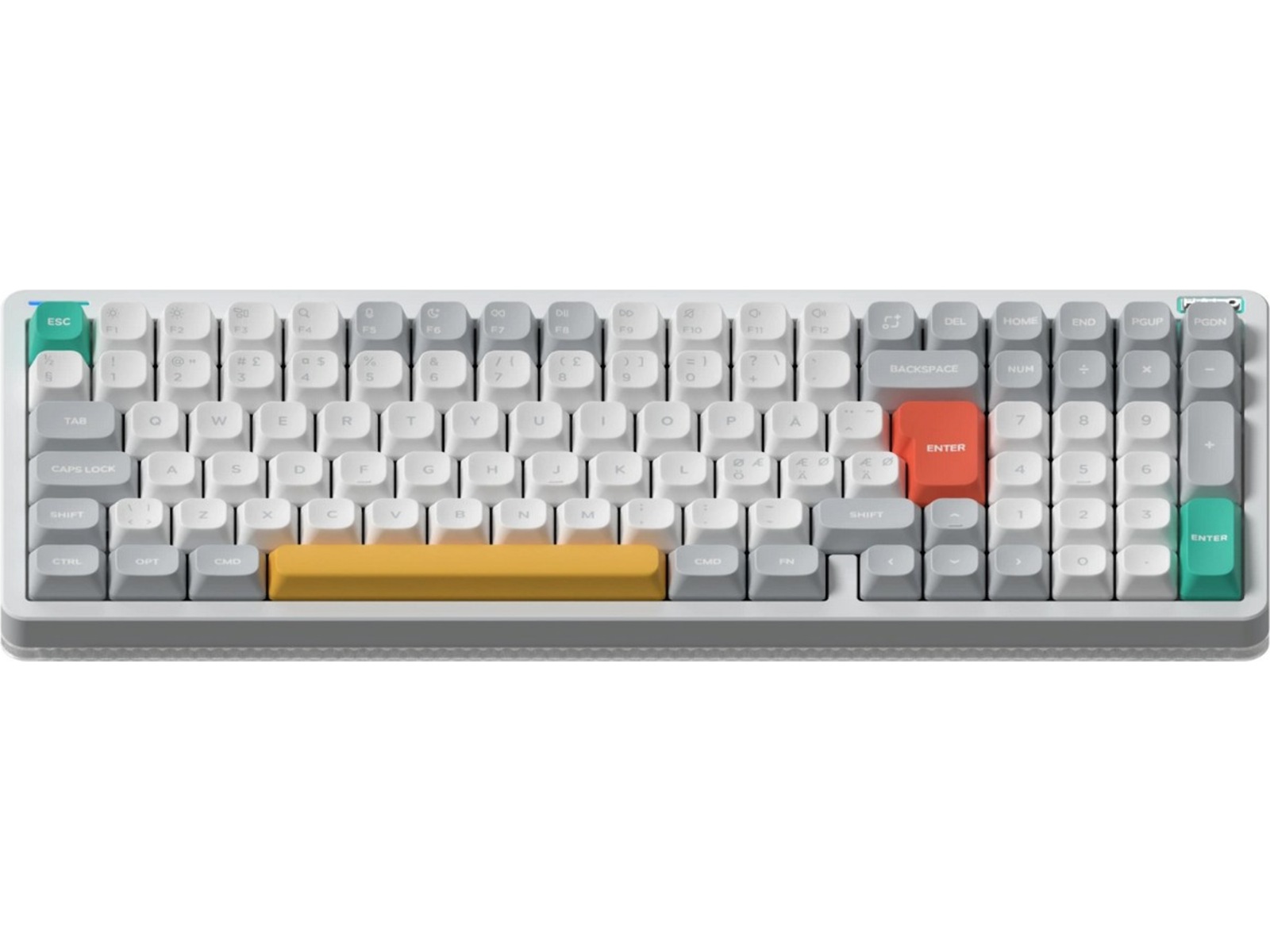 NuPhy Halo96 V2 trådløst gaming tastatur (Ionic white/Raspberry) Gamingkeyboard