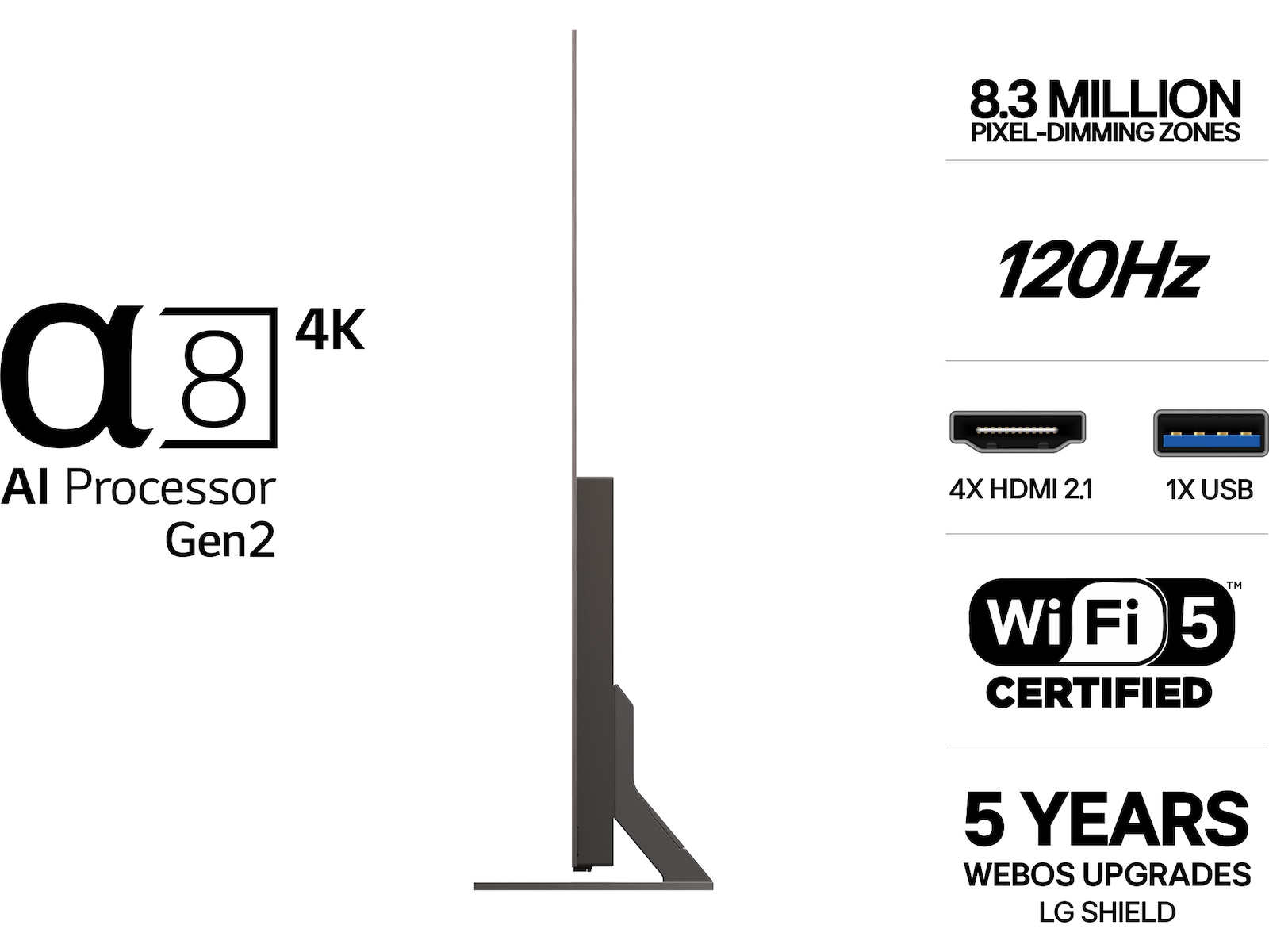 LG 83'' B6E 4K OLED smart TV (2026) Over 80 tommer TV