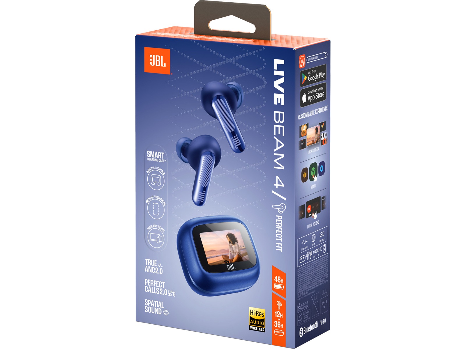 JBL Live Beam 4 Trådløse ørepropper (blå) In-ear høretelefoner