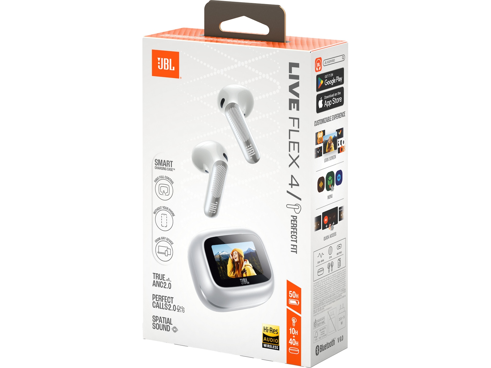 JBL LIVE FLEX 4 Trådløse ørepropper (sølv) In-ear høretelefoner