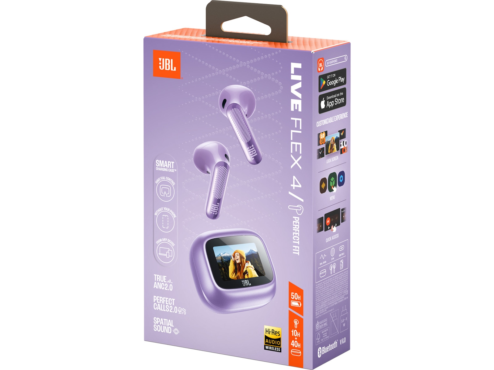 JBL LIVE FLEX 4 Trådløse ørepropper (lilla) In-ear høretelefoner
