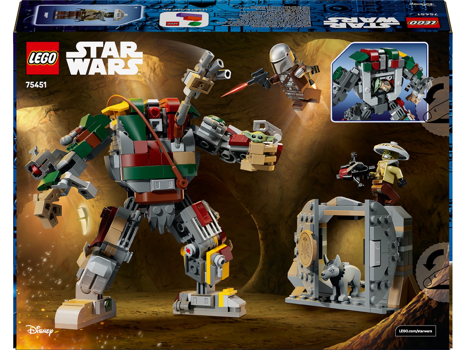 LEGO Star Wars Mandalorianeren og Grogu mod Huttpalassets Vagtdroide 75451 LEGO