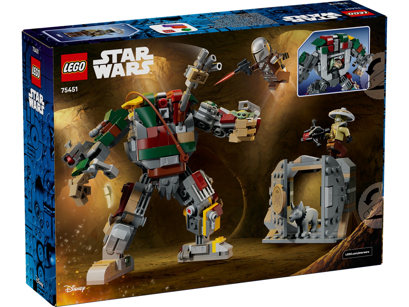 LEGO Star Wars Mandalorianeren og Grogu mod Huttpalassets Vagtdroide 75451 LEGO