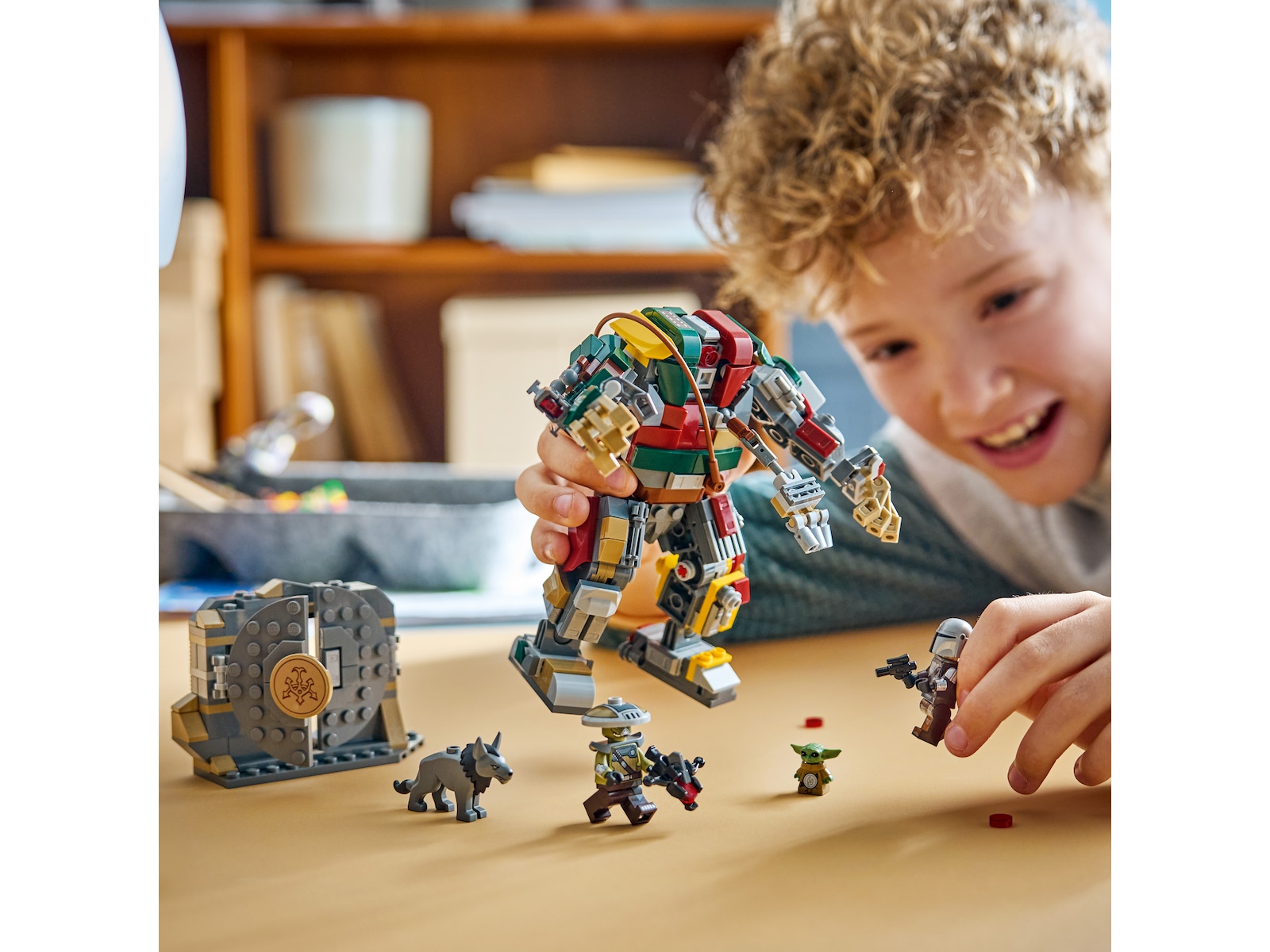 LEGO Star Wars Mandalorianeren og Grogu mod Huttpalassets Vagtdroide 75451 LEGO