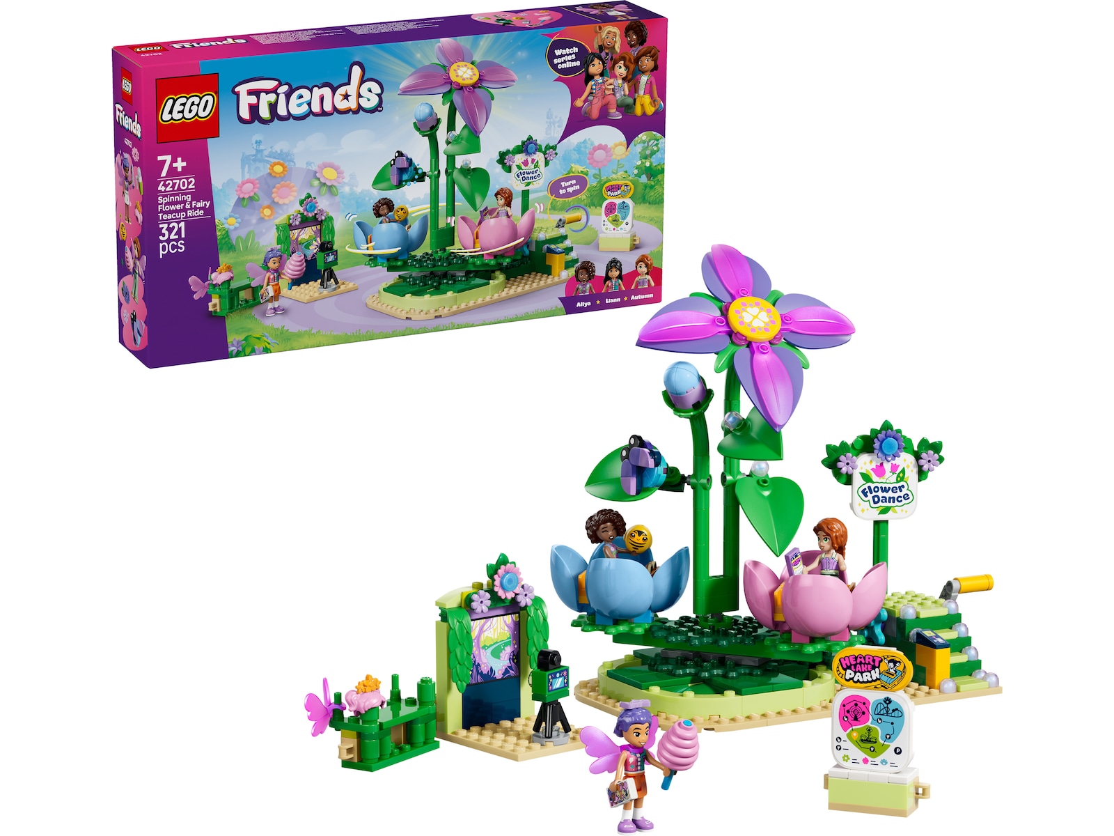 LEGO Friends Snurrende tekopkarussel med blomster-tema 42702 LEGO