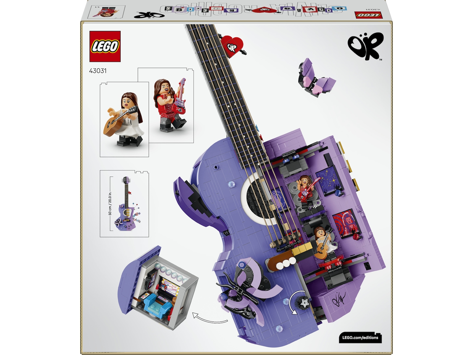 LEGO Editions Music Olivia Rodrigos tofarvede guitar 43031 LEGO