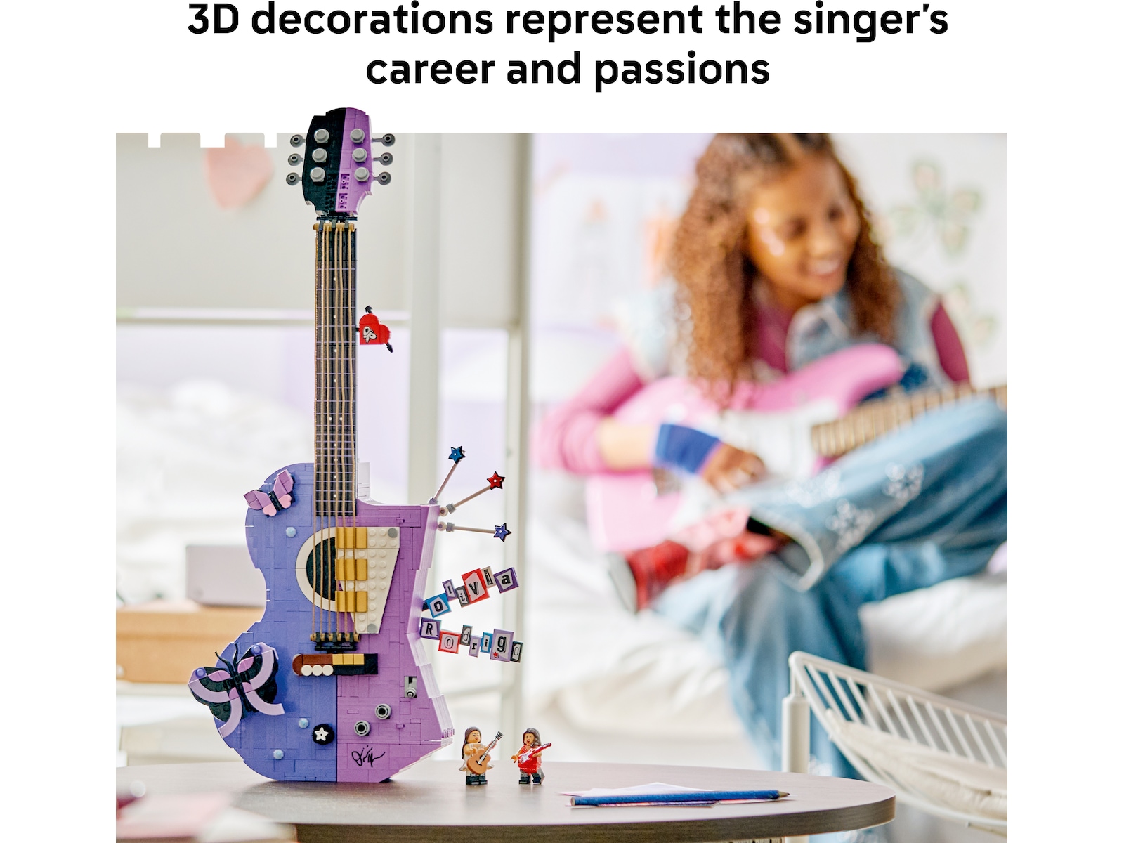 LEGO Editions Music Olivia Rodrigos tofarvede guitar 43031 LEGO
