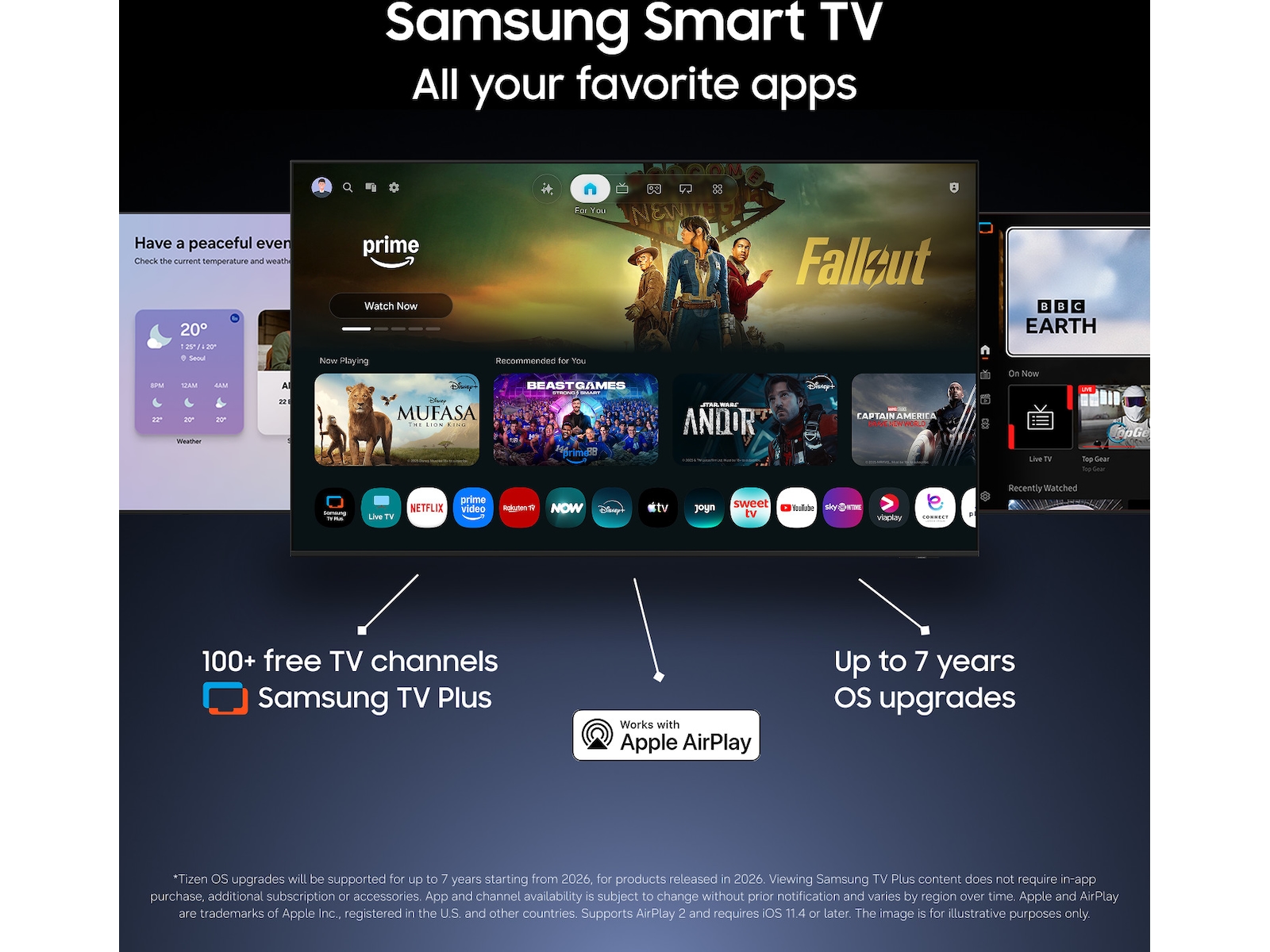Samsung Crystal UHD 4K Smart TV U7005H 60 - 69 tommer TV