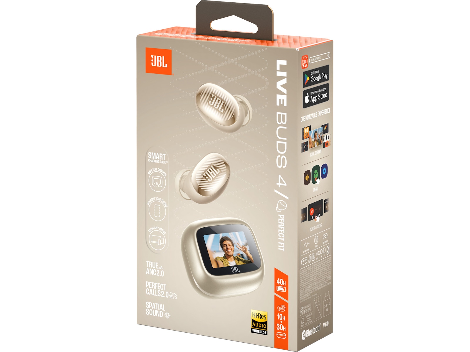 JBL LIVE BUDS 4 trådløse ørepropper (champagne) In-ear høretelefoner