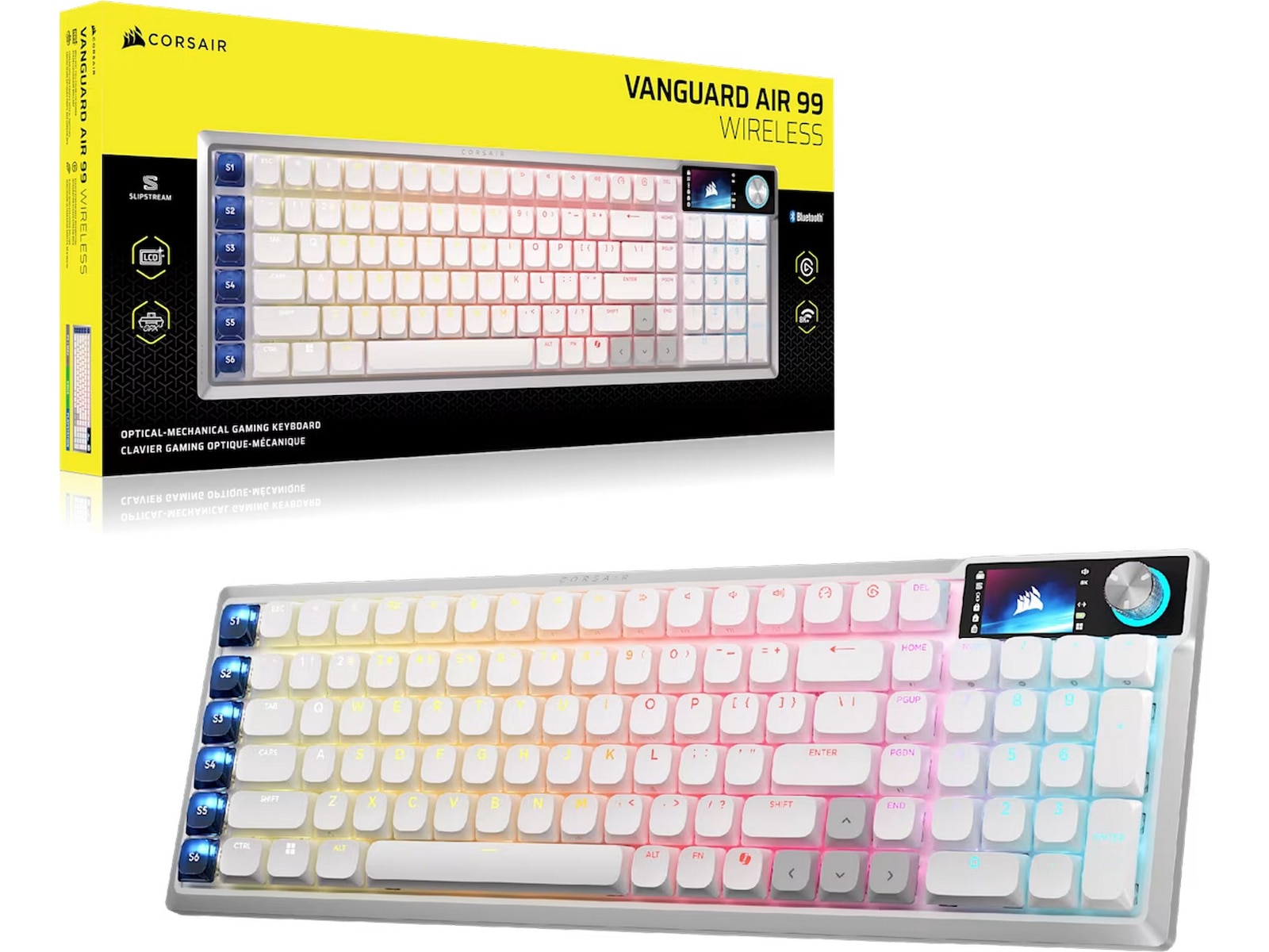 Corsair Vanguard Air 99 Trådløst Gamingtastatur (hvid) Gamingkeyboard
