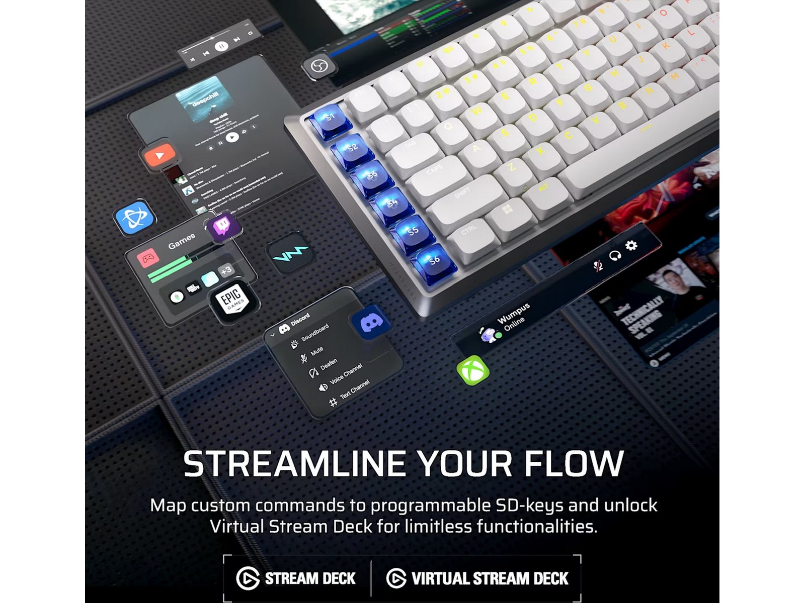 Corsair Vanguard Air 99 Trådløst Gamingtastatur (hvid) Gamingkeyboard