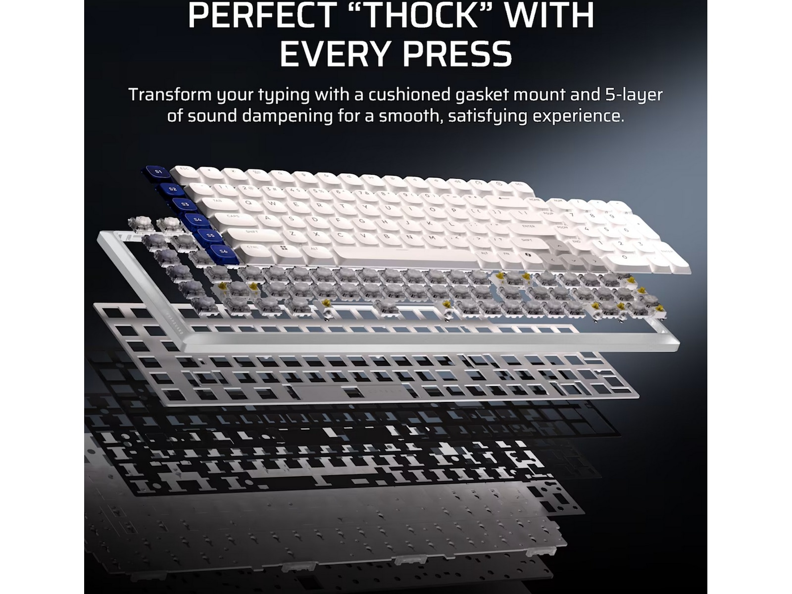 Corsair Vanguard Air 99 Trådløst Gamingtastatur (hvid) Gamingkeyboard