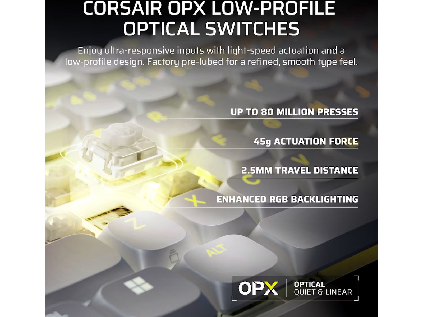 Corsair Vanguard Air 99 Trådløst Gamingtastatur (hvid) Gamingkeyboard