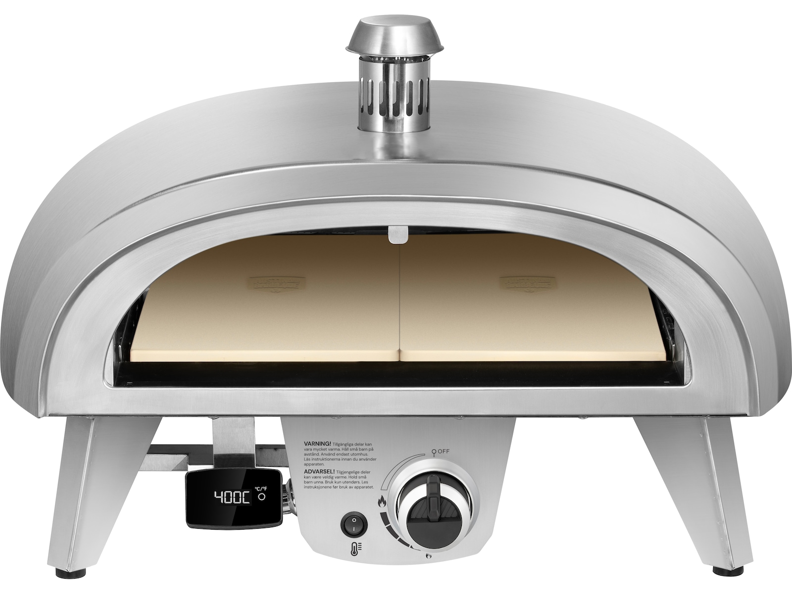 Gas pizzaovn 8kW 45cm rustfrit stål Pizzaovne