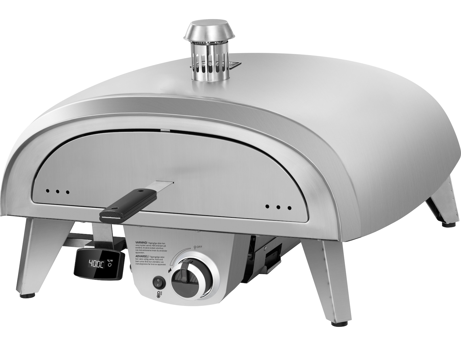 Gas pizzaovn 8kW 45cm rustfrit stål Pizzaovne