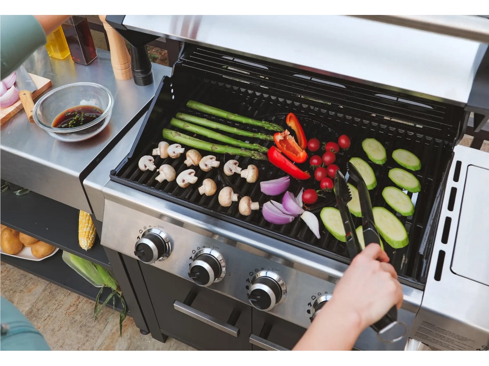 Austin and Barbeque Klassisk gasgrill 6 brændere Udendørsgrill