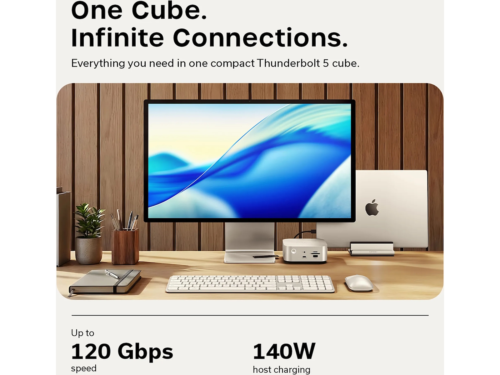 Satechi Thunderbolt 5 CubeDock™ med SSD-kabinet Dockingstation og USB-hub