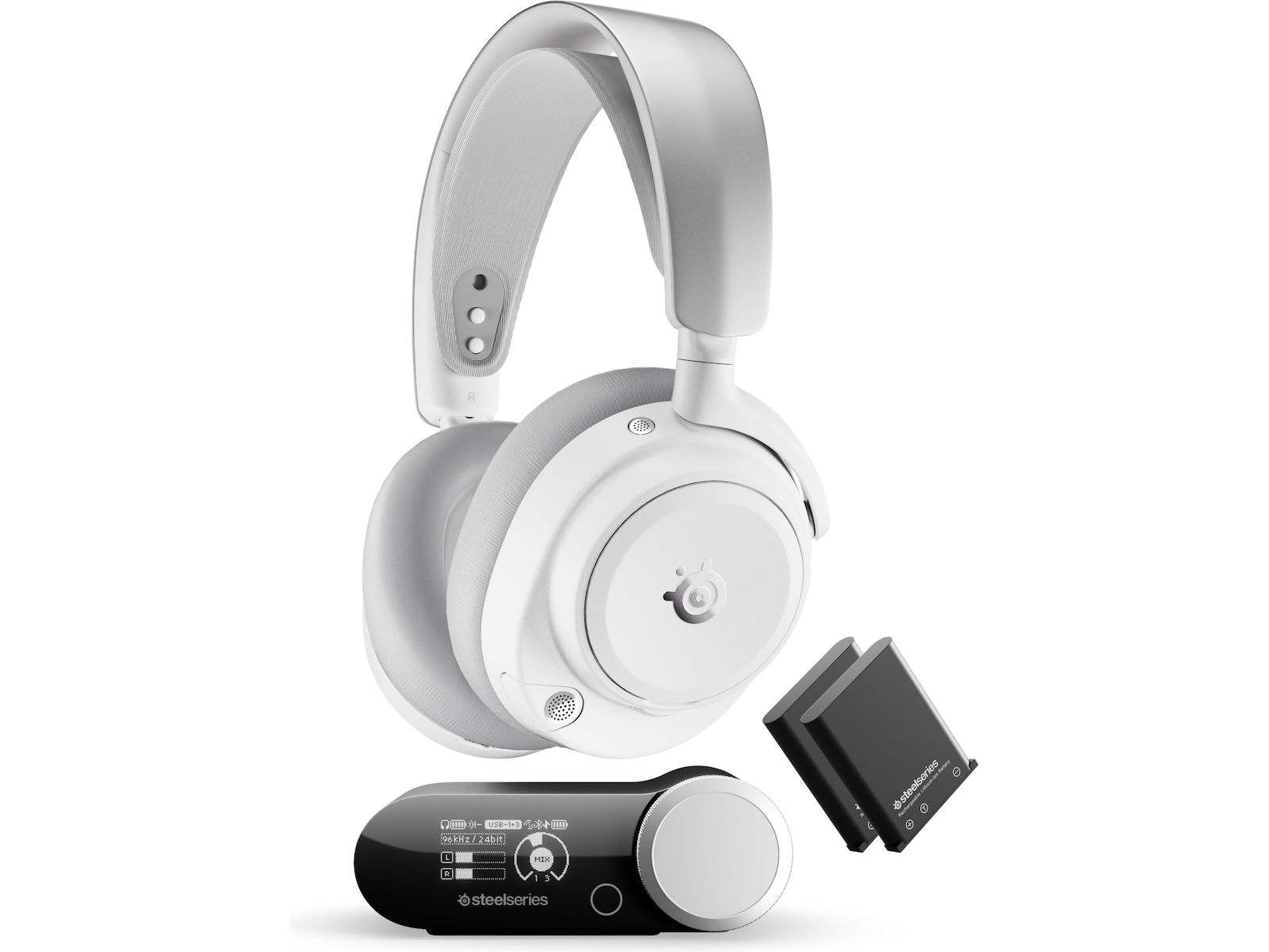 SteelSeries Arctis Nova Pro Omni trådløst gaming-headset (hvidt) Gamingheadset