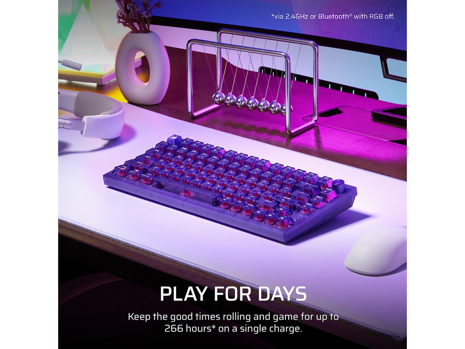 CORSAIR K65 PLUS WIRELESS Gaming Tastatur (Atomic Purple) Keyboards