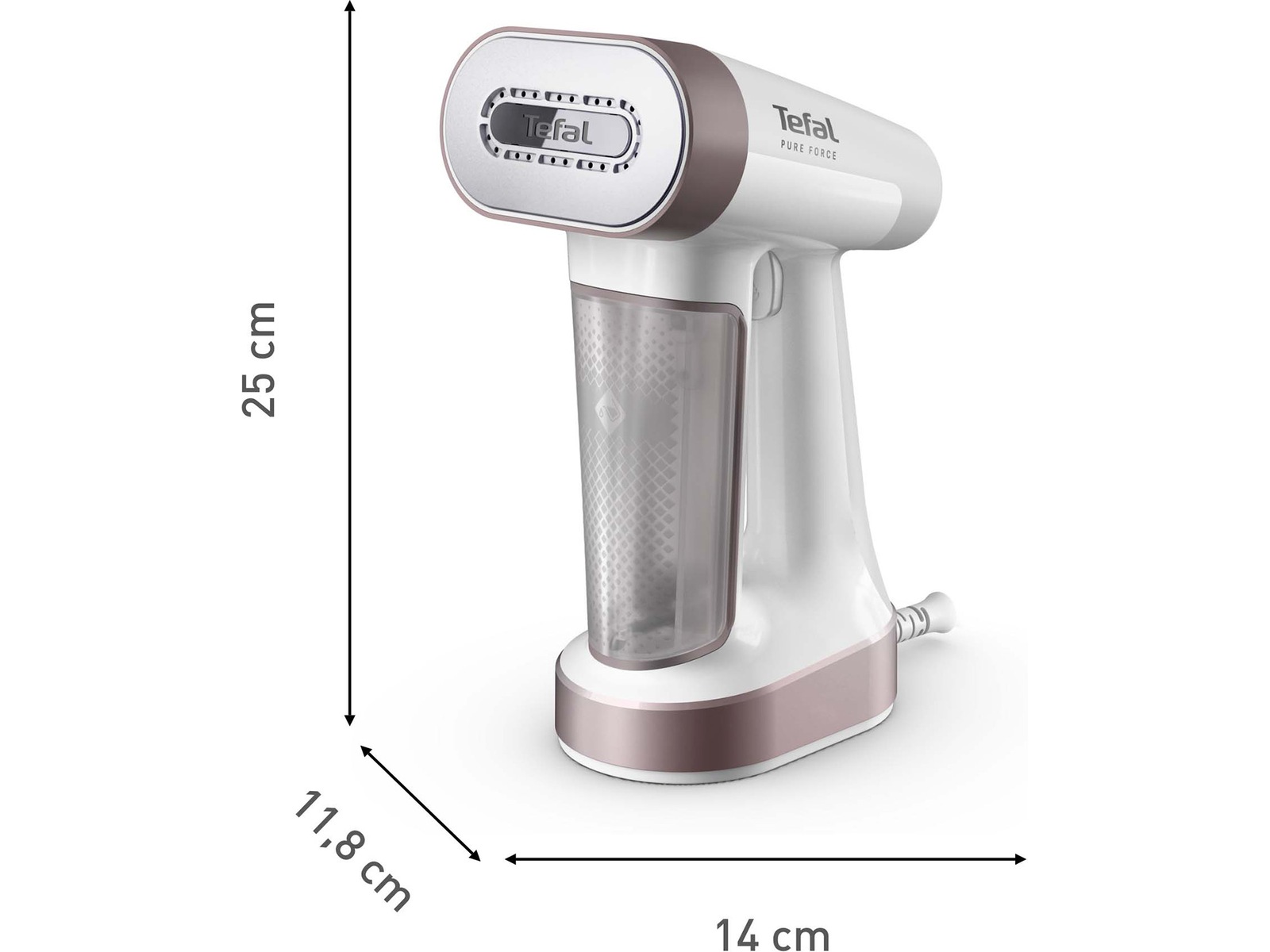 Tefal Pure Force 2in1 DT8720E0 1800 W (Hvid & Pink) Tøjdampere