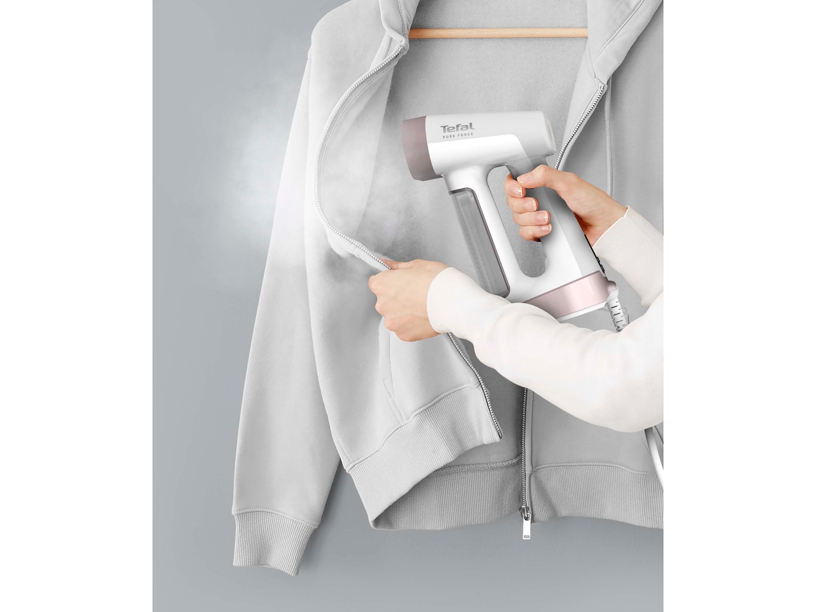 Tefal Pure Force 2in1 DT8720E0 1800 W (Hvid & Pink) Tøjdampere