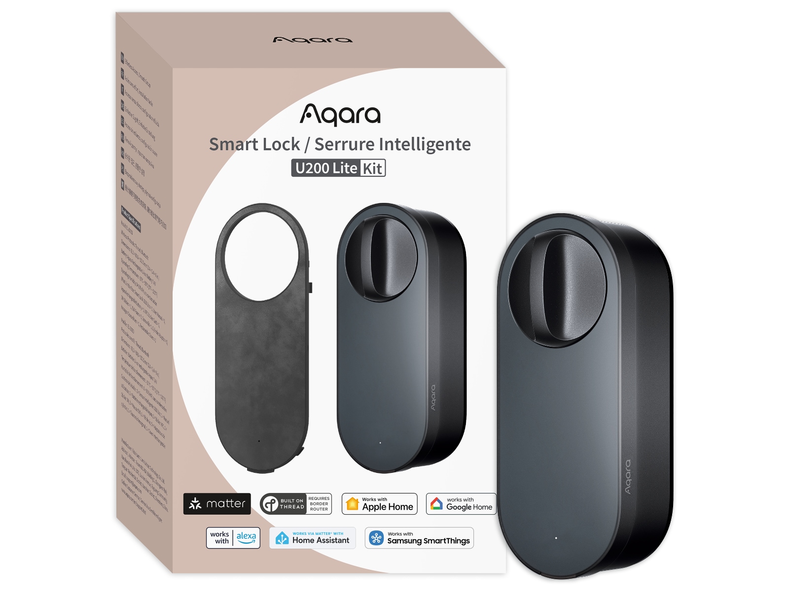 Aqara Smart Lock U200 Sæt (sort) Elektroniske dørlåse