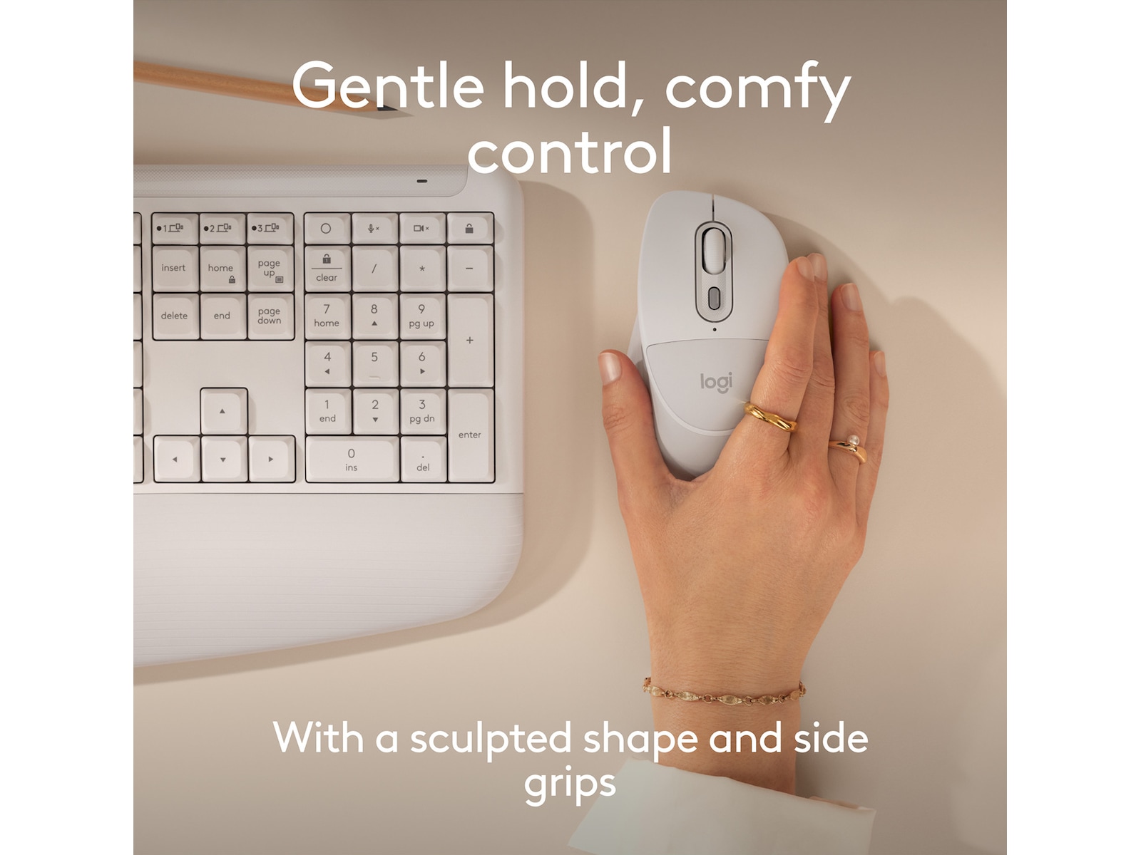 Logitech Signature Comfort M850 L trådløs mus (hvid) Mus