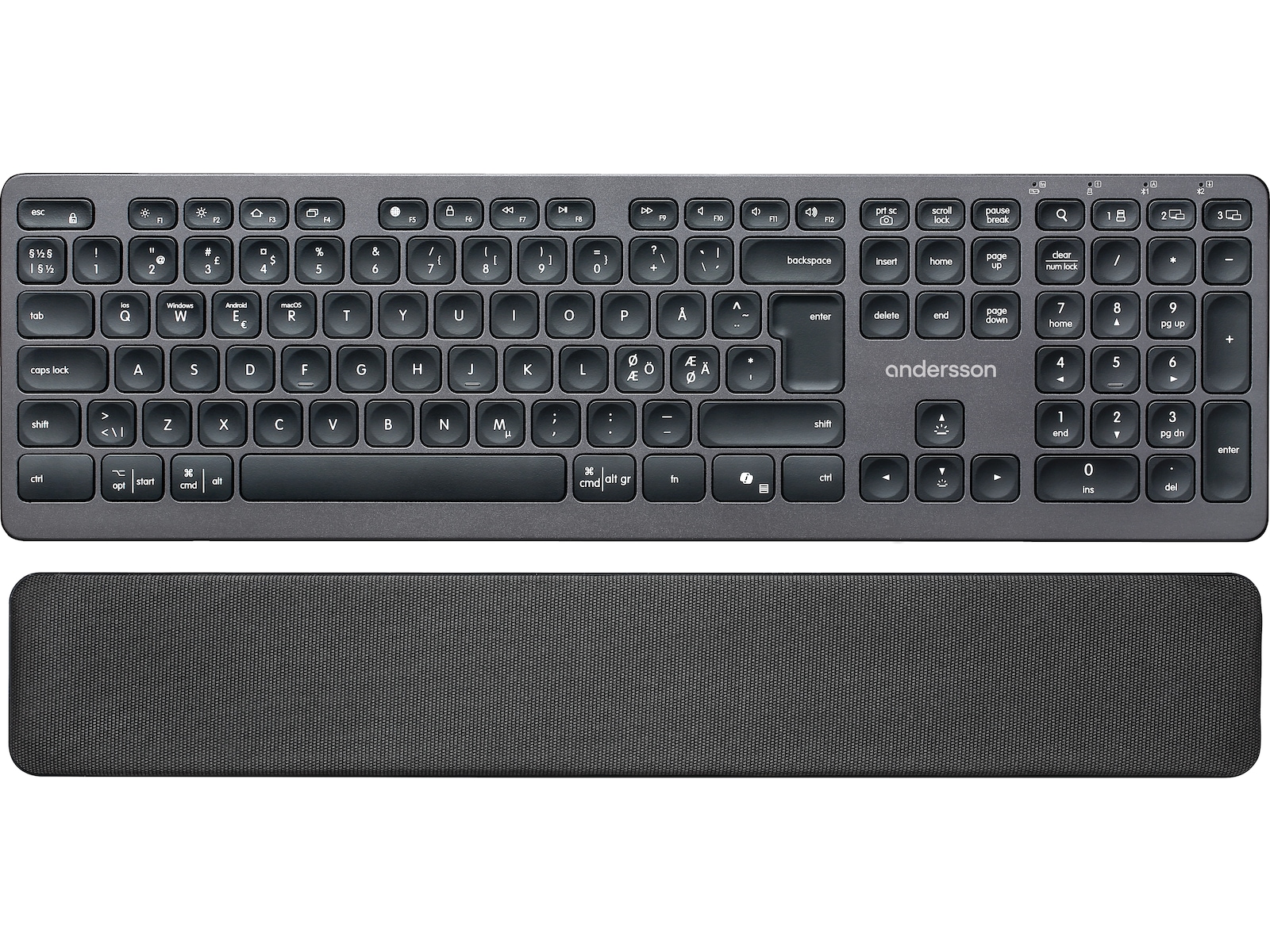 Andersson WSK-4000 trådløst tastatur med aluminium Keyboards