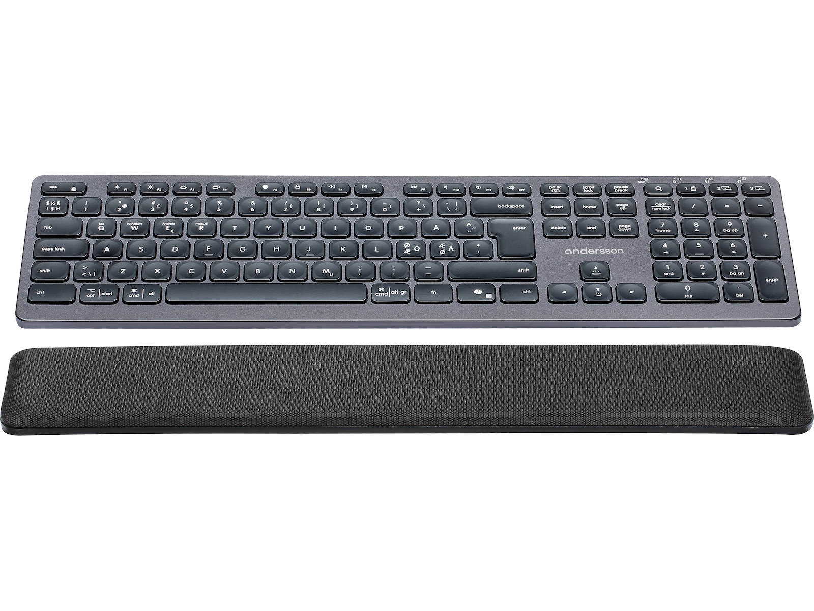 Andersson WSK-4000 trådløst tastatur med aluminium Keyboards