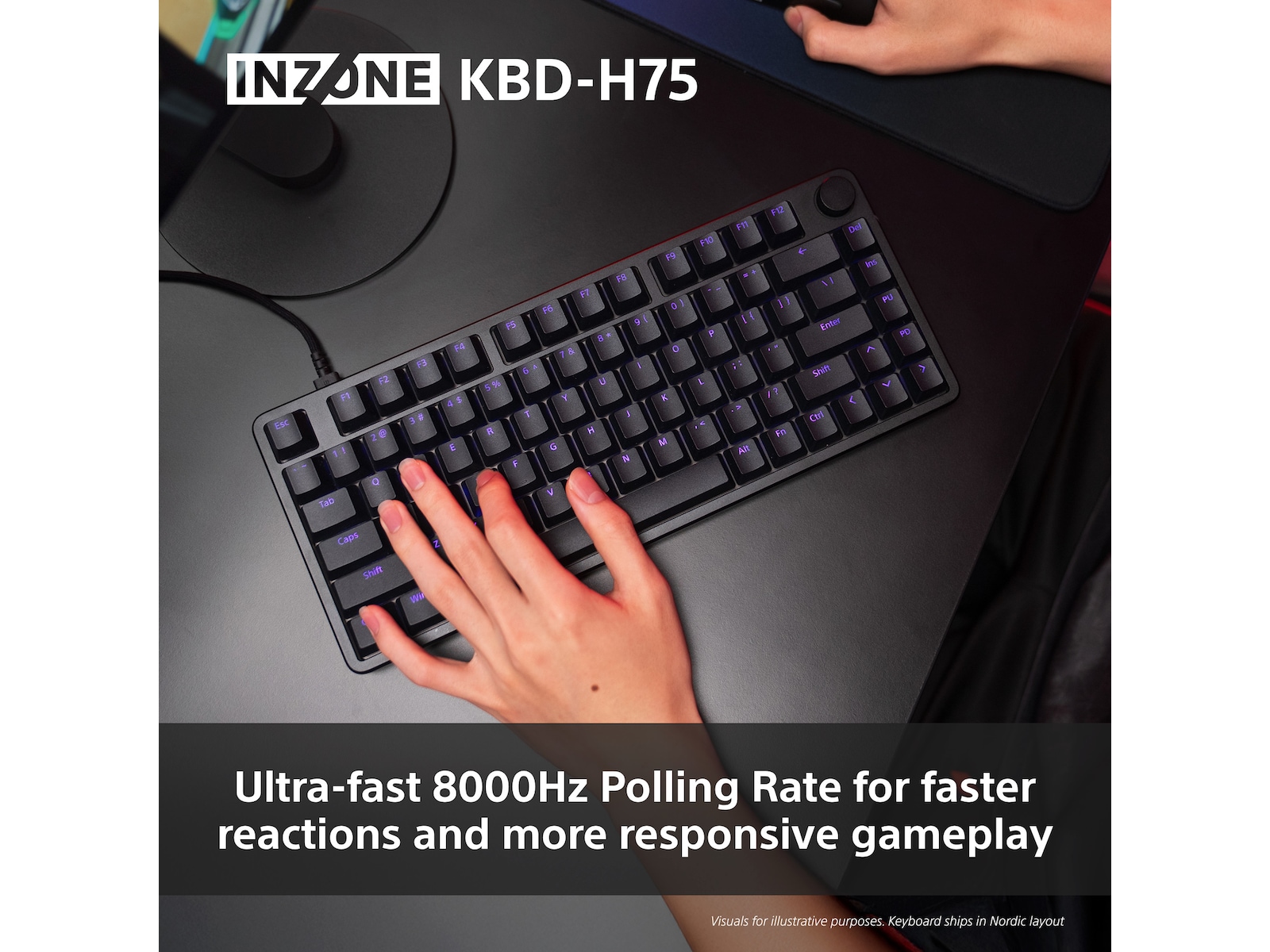 Sony INZONE KBD-H75 Gaming Tastatur 75% TKL Gamingkeyboard