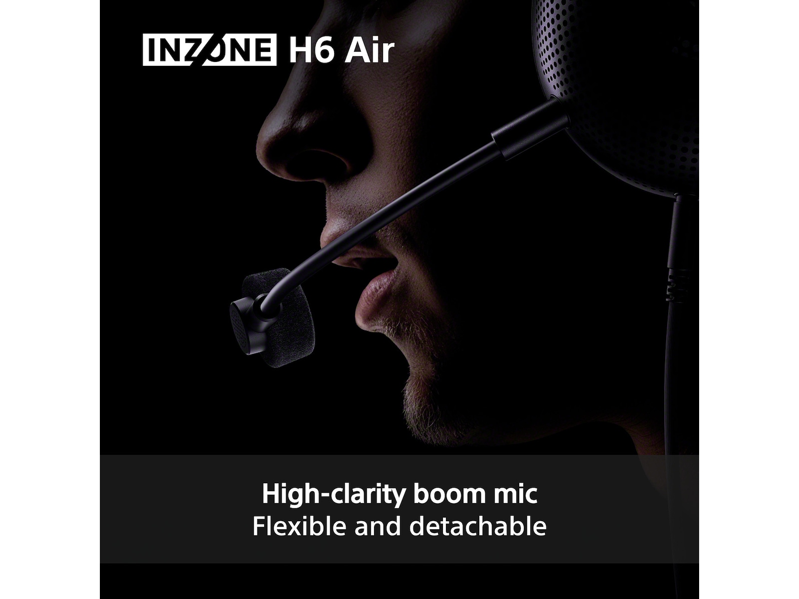Sony INZONE H6 Air gaming-headset med åben bagside (sort) Gamingheadset
