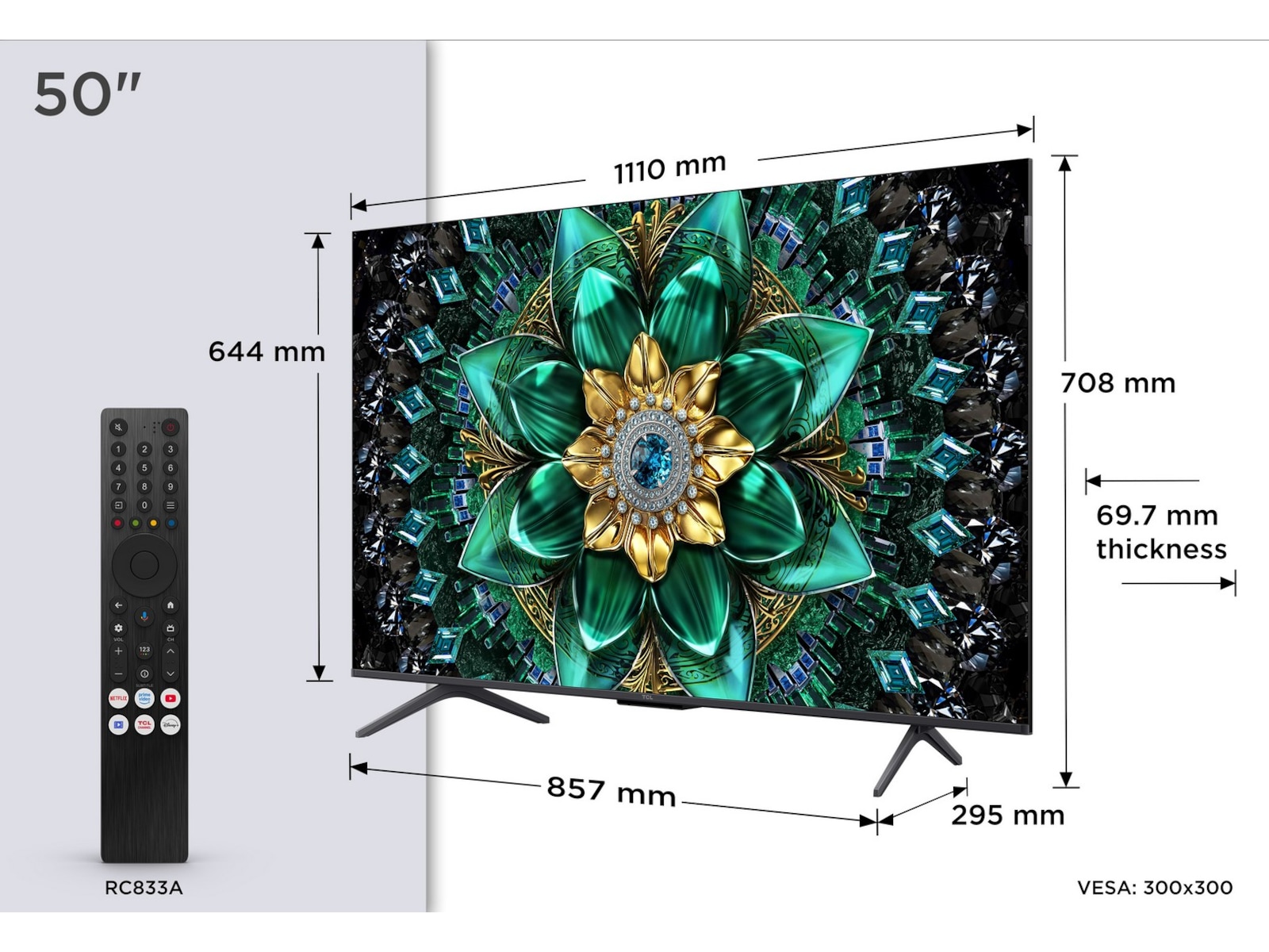 TCL 50" Q6C Premium QD-MiniLED TV (2026) 50 - 59 tommer TV