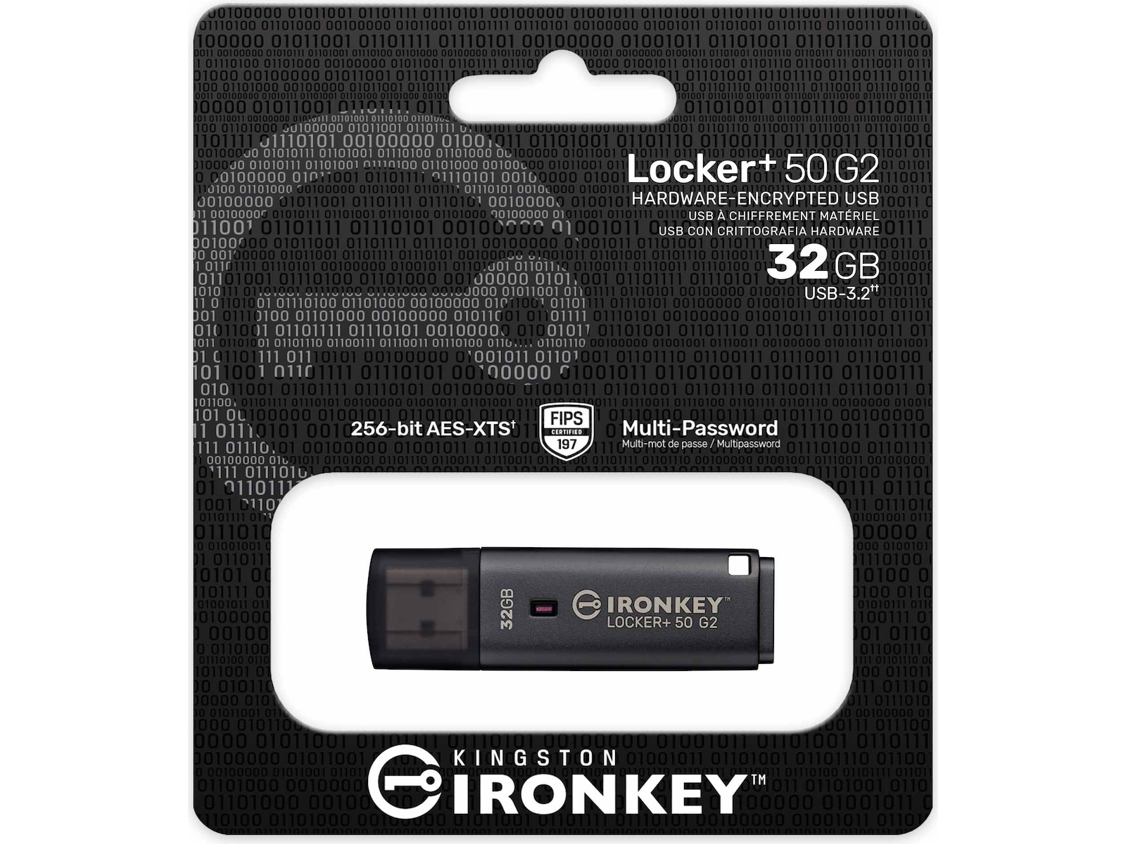 Kingston IronKey Locker+ 50 G2 32GB USB-nøgle Krypto