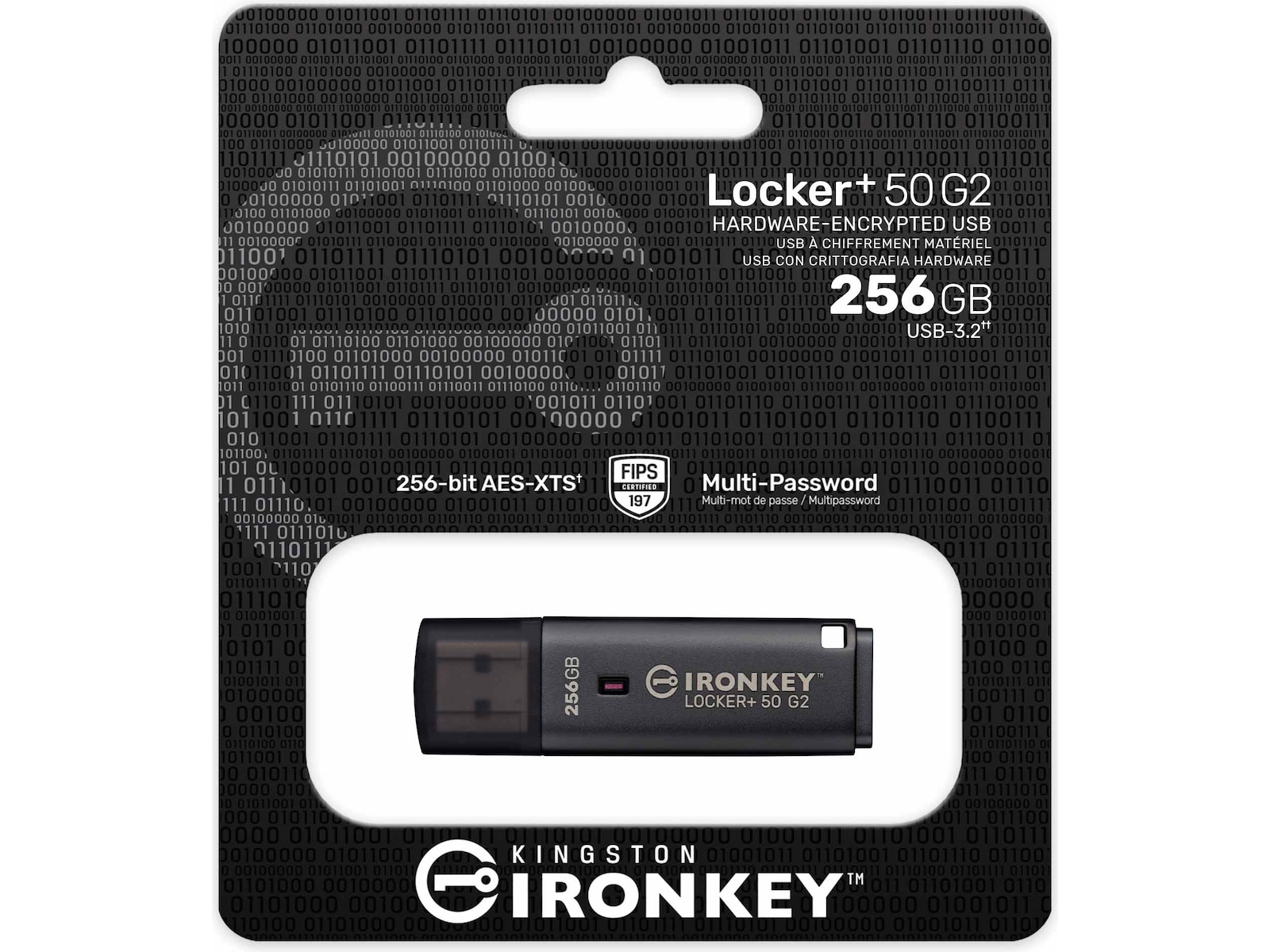 Kingston IronKey Locker+ 50 G2 256GB USB-nøgle USB-Hukommelse
